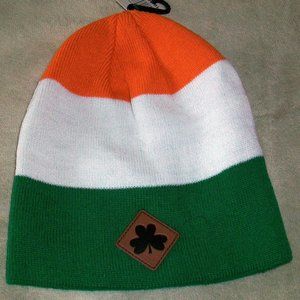 Saint Patrick's Day Ireland 🍀 Flag Striped Unisex Knit Beanie Winter Cap
